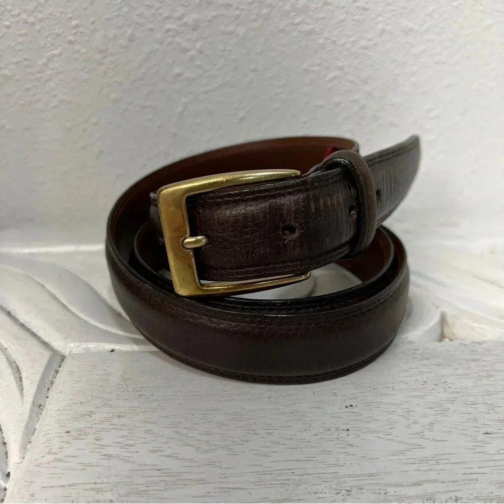 Cole Haan Belt Brown Leather 37-41” hole‎ range